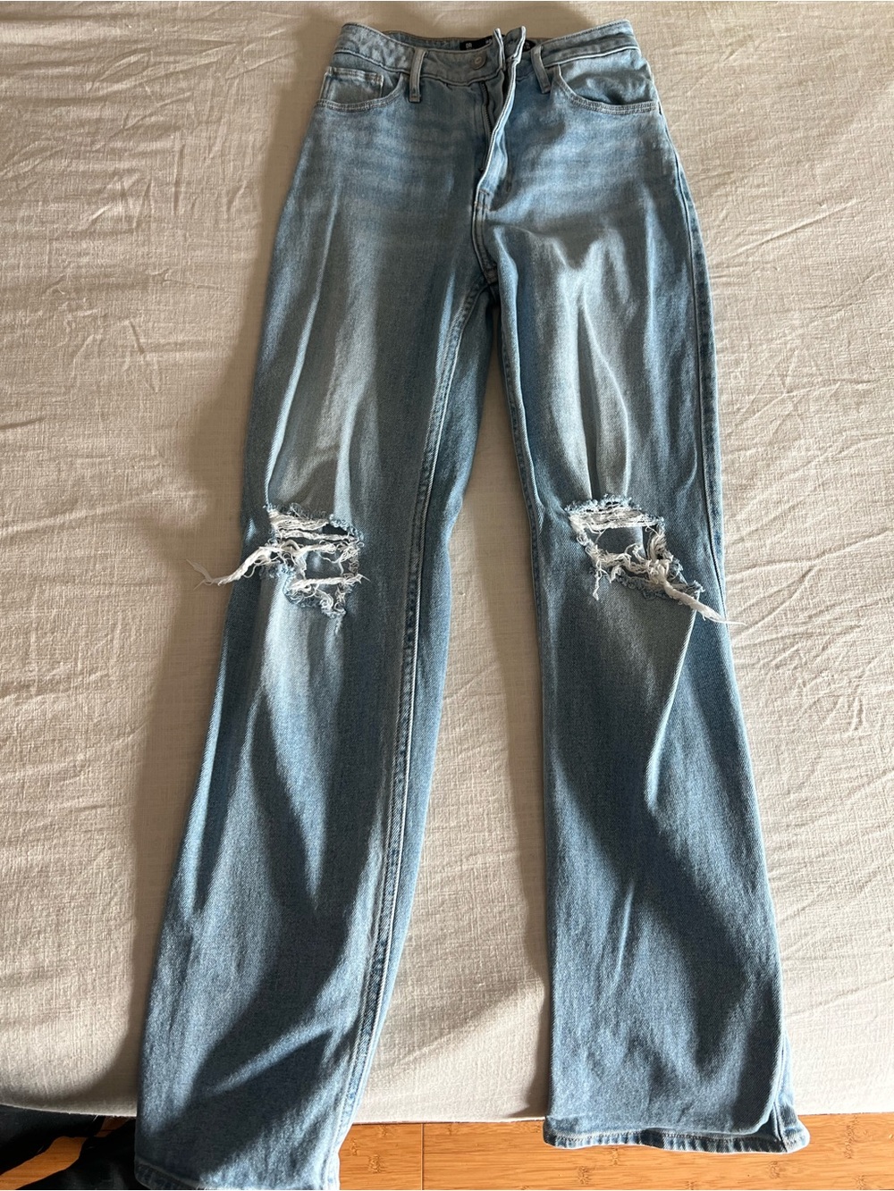 Hollister Light Blue Distressed Flare Jeans